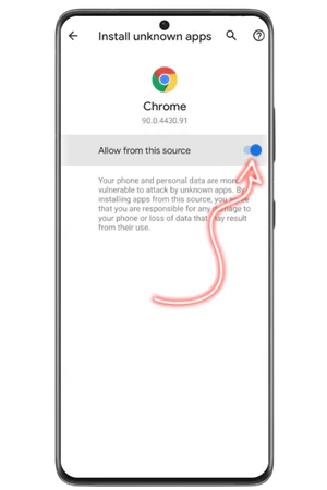 Enabling unknown sources to install Legionbet APK on Android