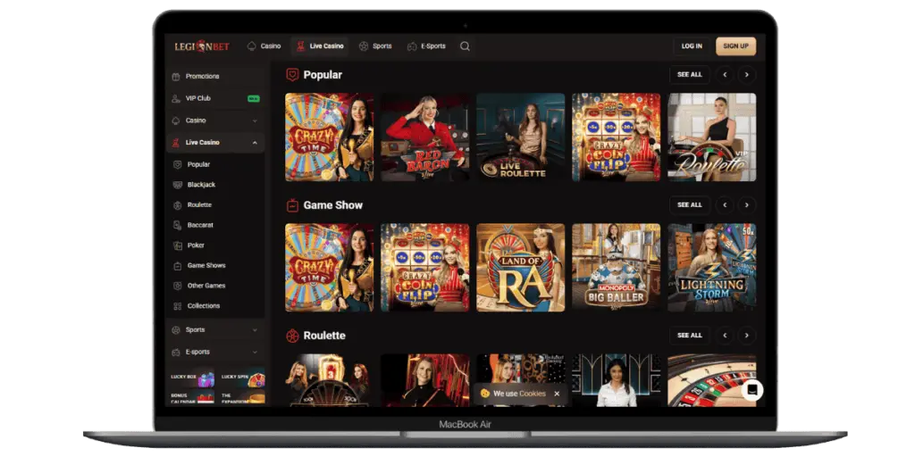 LegionBet  leading live dealer providers