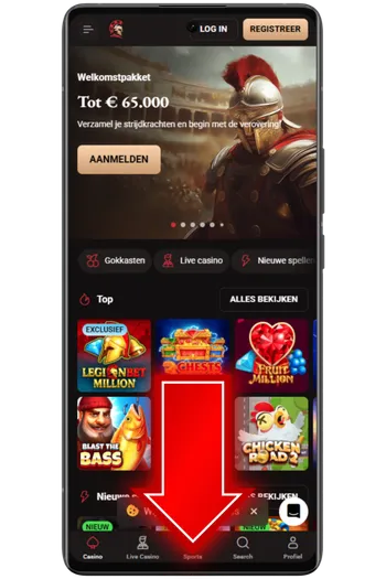 Bezoek de Officiële Site en Scroll Omlaag