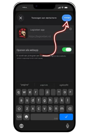 Legionbet app confirm name