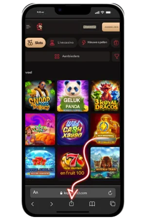 Legionbet app share button